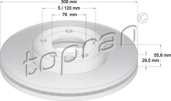 Topran 110 428 - Brake Disc parts5.com