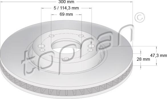 Topran 820 766 - Disco de freno www.parts5.com