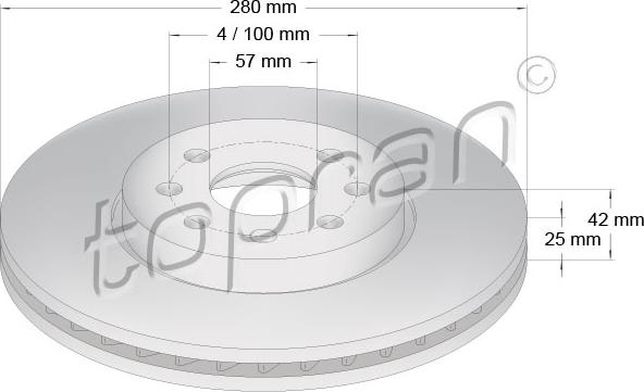 Topran 206 858 - Kočioni disk www.parts5.com