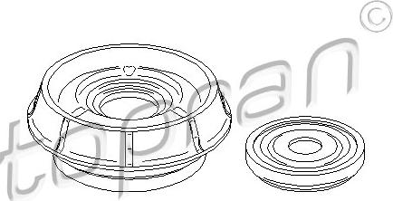 Topran 700 350 - Опора стойки амортизатора, подушка www.parts5.com