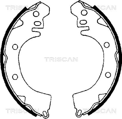 Triscan 8100 42422 - Комплект тормозных колодок, барабанные www.parts5.com