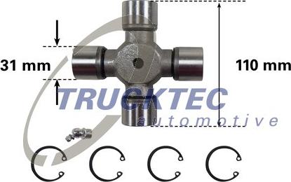 Trucktec Automotive 01.34.038 - Flexible disc, propshaft joint www.parts5.com