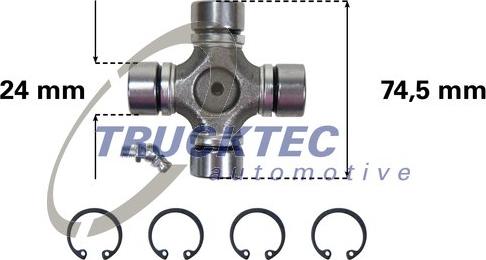 Trucktec Automotive 02.34.053 - Flexible disc, propshaft joint www.parts5.com