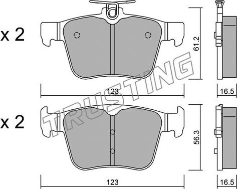 Trusting 997.0 - Set placute frana,frana disc www.parts5.com