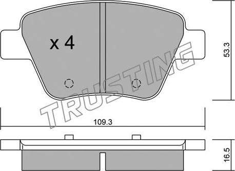 Trusting 906.0 - Set accesorii, sabot de frana www.parts5.com