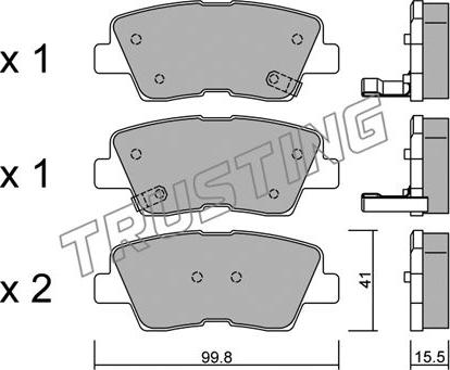 Trusting 903.0 - Set placute frana,frana disc www.parts5.com