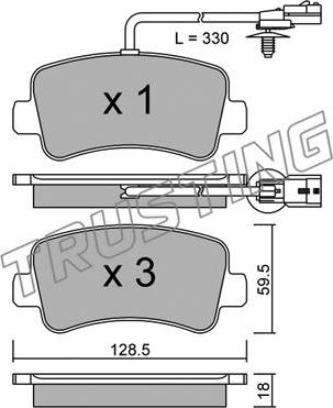 Trusting 916.0 - Brake Pad Set, disc brake parts5.com