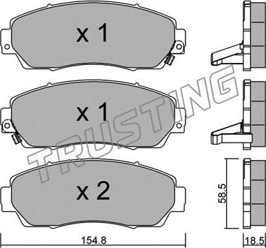 Trusting 920.0 - Sada brzdových destiček, kotoučová brzda www.parts5.com