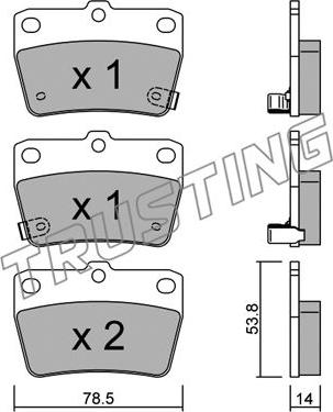 Trusting 446.0 - Brake Pad Set, disc brake www.parts5.com