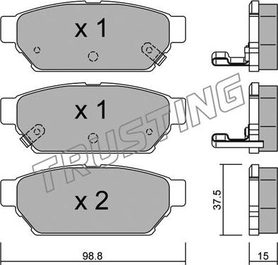 Trusting 411.0 - Set placute frana,frana disc www.parts5.com