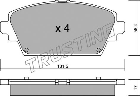 Trusting 480.0 - Juego de pastillas de freno www.parts5.com