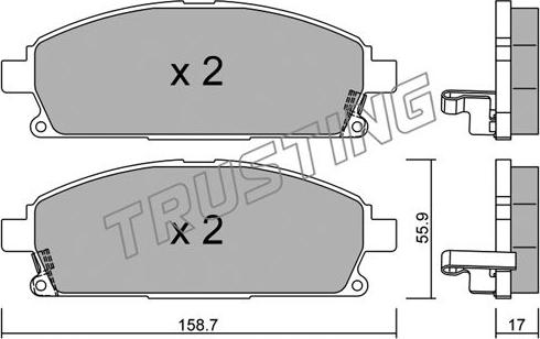 Trusting 421.1 - Sada brzdových destiček, kotoučová brzda www.parts5.com