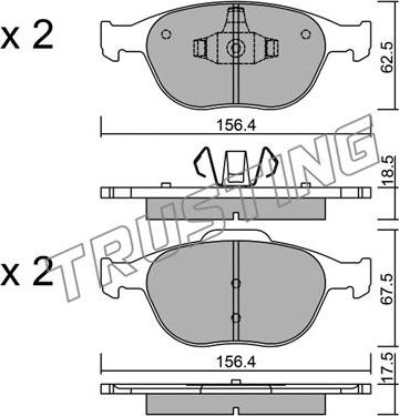 Trusting 549.0 - Set placute frana,frana disc www.parts5.com