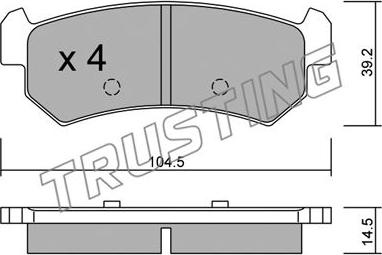 Trusting 527.0 - Set placute frana,frana disc www.parts5.com