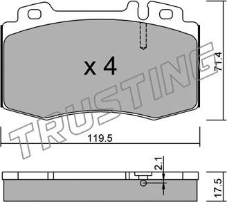 Trusting 579.0 - Brake Pad Set, disc brake www.parts5.com