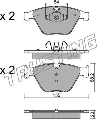 Trusting 574.6 - Set placute frana,frana disc www.parts5.com