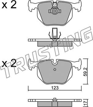 Trusting 576.0 - Set placute frana,frana disc www.parts5.com