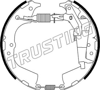 Trusting 651.0 - Комплект тормозных колодок, барабанные www.parts5.com