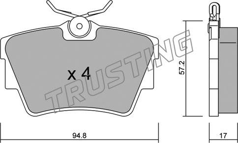 Trusting 651.0 - Set saboti frana www.parts5.com