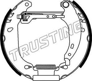 Trusting 616.0 - Комплект тормозных колодок, барабанные www.parts5.com