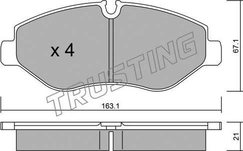 Trusting 687.0 - Juego de pastillas de freno www.parts5.com