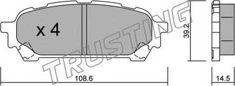 Trusting 629.0 - Brake Shoe Set parts5.com