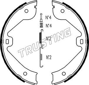 Trusting 052.131K - Brake Shoe Set, parking brake www.parts5.com