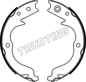 Trusting 064.180 - Brake Shoe Set, parking brake www.parts5.com