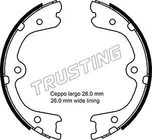 Trusting 067.201 - Brake Shoe Set, parking brake www.parts5.com