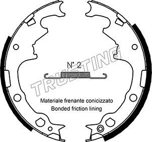 Trusting 088.221 - Brake Shoe Set www.parts5.com