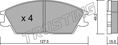 Trusting 083.0 - Brake Pad Set, disc brake parts5.com