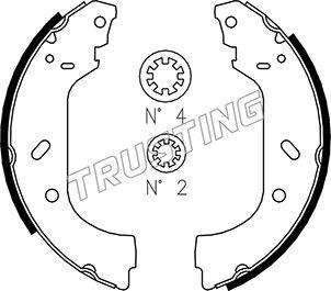 Trusting 034.098 - Комплект тормозных колодок, барабанные www.parts5.com