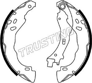 Trusting 022.037 - Комплект тормозных колодок, барабанные www.parts5.com