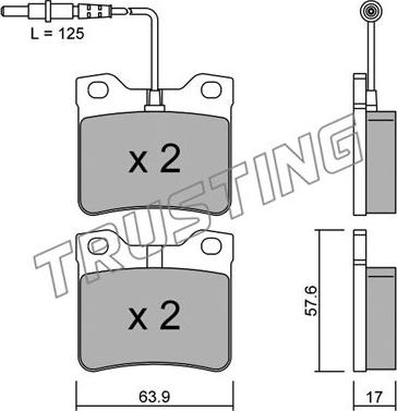 Trusting 199.0 - Set placute frana,frana disc www.parts5.com