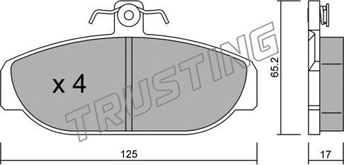 Trusting 190.0 - Set placute frana,frana disc www.parts5.com