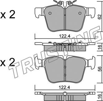 Trusting 1044.0 - Set placute frana,frana disc www.parts5.com