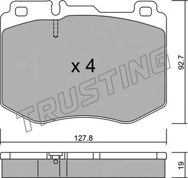 Trusting 1043.0 - Set placute frana,frana disc www.parts5.com