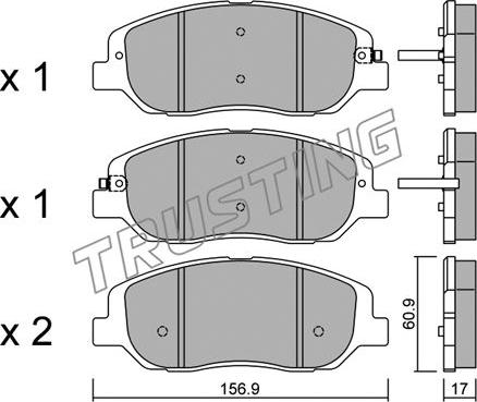 Trusting 1055.0 - Set placute frana,frana disc www.parts5.com