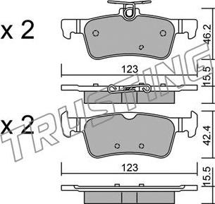 Trusting 1066.0 - Brake Pad Set, disc brake www.parts5.com