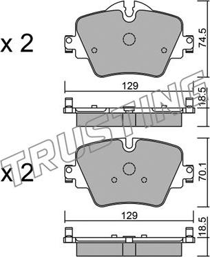 Trusting 1061.0 - Brake Pad Set, disc brake www.parts5.com