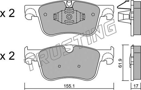 Trusting 1000.0 - Set placute frana,frana disc www.parts5.com