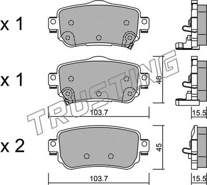 Trusting 1035.0 - Set placute frana,frana disc www.parts5.com