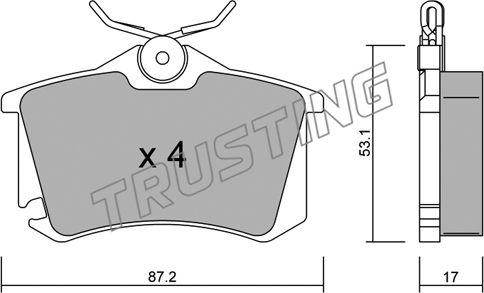 Trusting 102.5 - Set placute frana,frana disc www.parts5.com