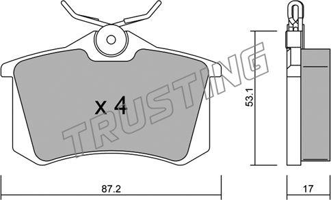 Trusting 102.1 - Set placute frana,frana disc www.parts5.com