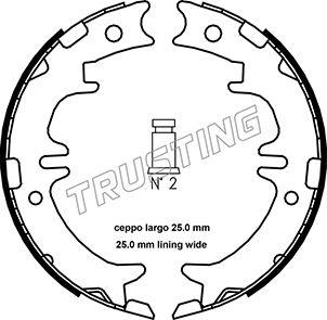 Trusting 115.311 - Brake Shoe Set, parking brake www.parts5.com