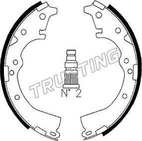 Trusting 115.269 - Juego de zapatas de frenos www.parts5.com