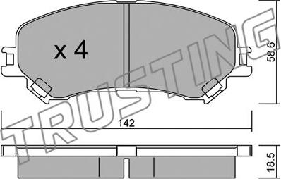 Trusting 1111.0 - Set placute frana,frana disc www.parts5.com