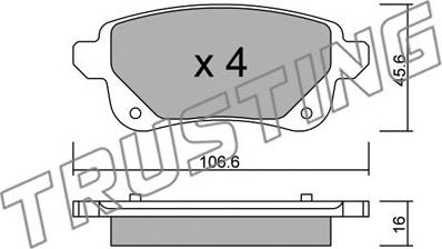 Trusting 1112.0 - Brake Pad Set, disc brake www.parts5.com