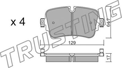 Trusting 1130.0 - Brake Pad Set, disc brake www.parts5.com