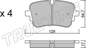 Trusting 1130.1 - Brake Pad Set, disc brake www.parts5.com